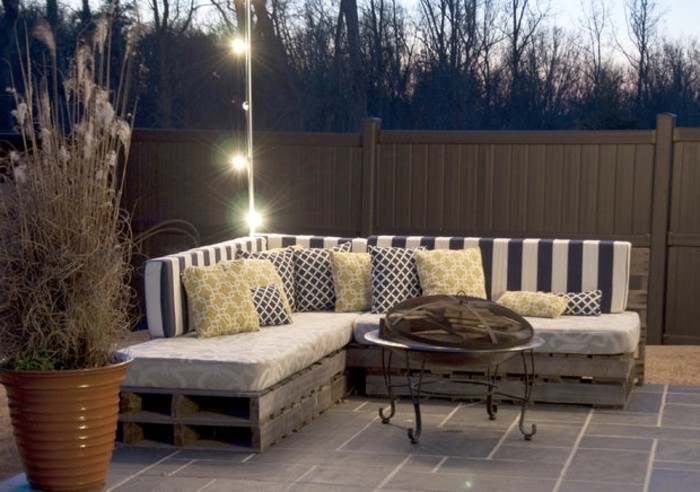 szuper szép modell-kanapé-tól-euro raklapok modern Gartengestaltung