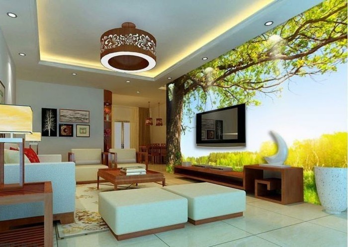 szuper nagy-3D fotó tapéta-in-elegáns nappali-