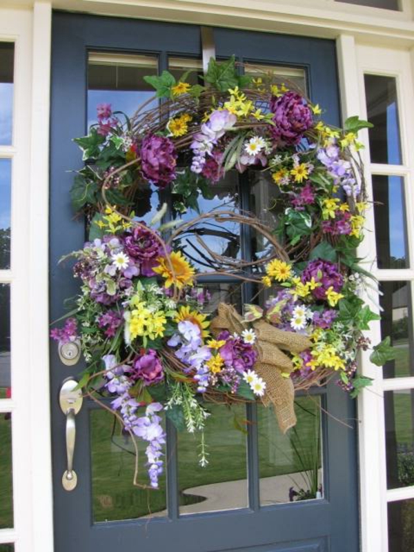 puertas coronas-primavera-colorido-y-hermosa