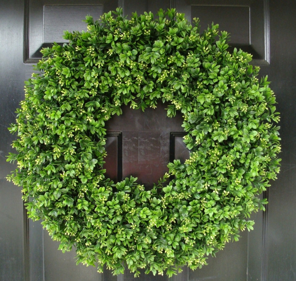 πόρτα στεφάνια-ελατηρίου-πράσινο-χρώμα