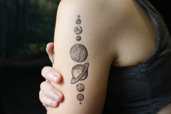 tetovaža predlošci ljudi sunce venus zemlja mars planeta na ruku ukrasiti boju crtanje tetovaža