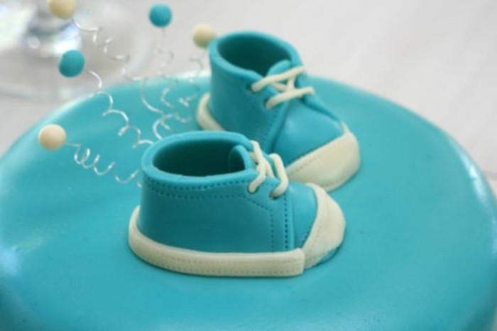 taufe Deco-pita lijepe plave cipele