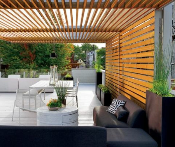 terraza dosel de madera exótica-diseño