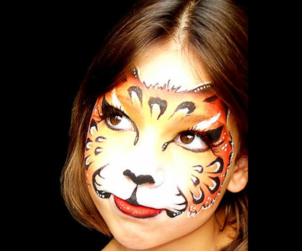 niñas tigre-maquillaje-a-hermosa-