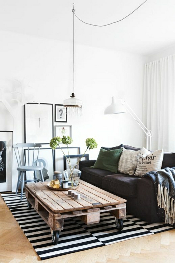 --tisch-de-euro palettes-salon-design-vie-idées-vie gamme de meubles chambre set-palettes table-euro ---