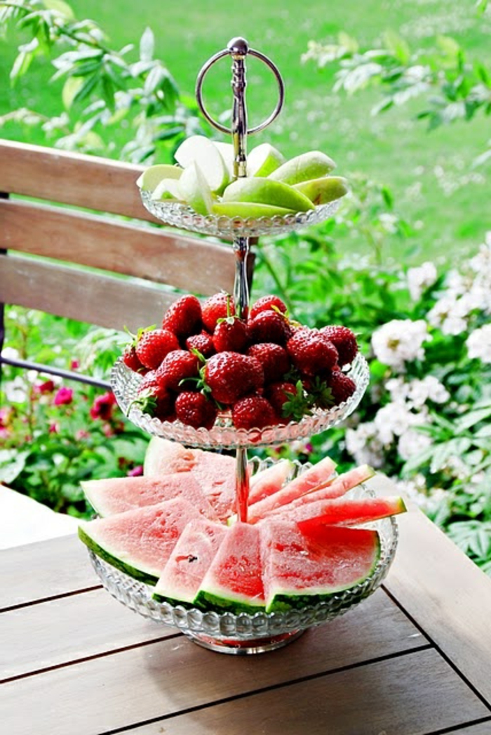 Tischdeko por sommerpartry-fruta