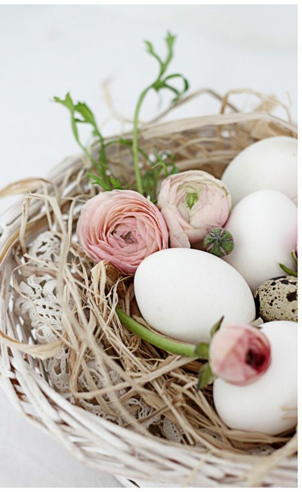 Tischdeko-pour-printemps-idées-pour-Easter-eggs-tischdekoration