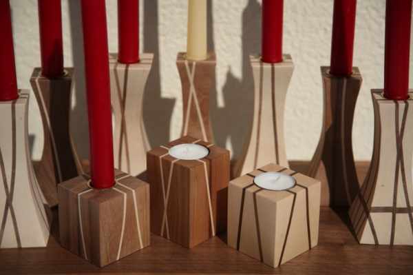 super ideja za svijećnjak od kocke unutarnjih drvo dekoracija