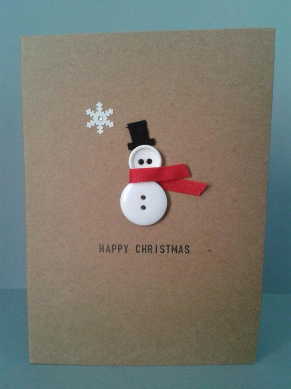 nagy karácsonyi kártya maga-make-kis hóember
