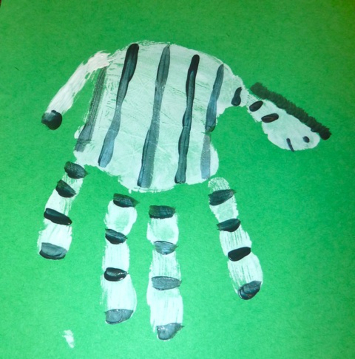 great handprint kép - a nice zebra