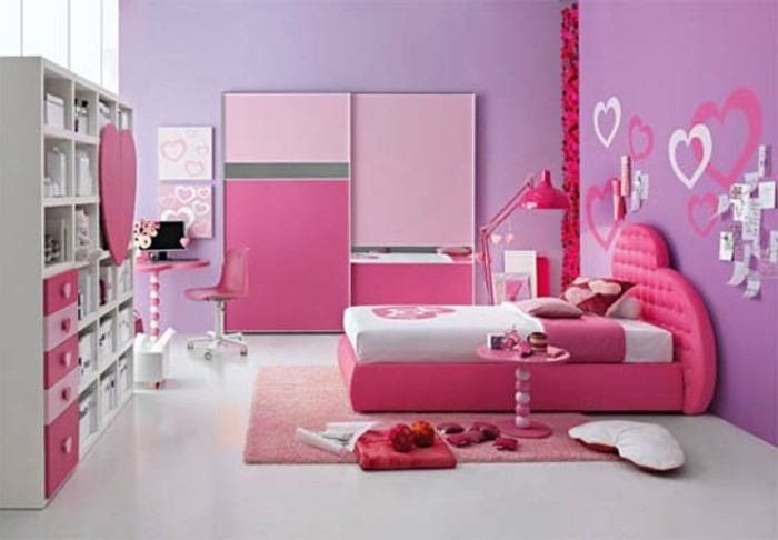 gran sala-a-chica super agradable-rosa-modelo-camas