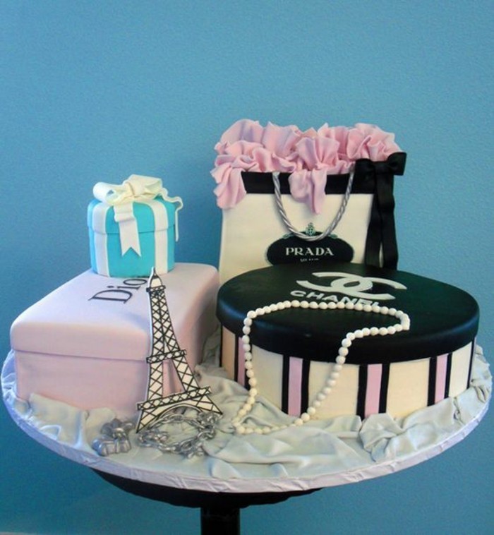 pita-za-18-rođendan Geburtstagstorten napumpane-pita-za-18-Chanel-rođendanu Dior