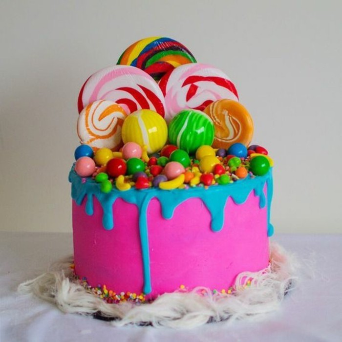 tarte à 18 anniversaire Geburtstagstorten Lollipop tarte-Bunte-tartes à 18 anniversaire