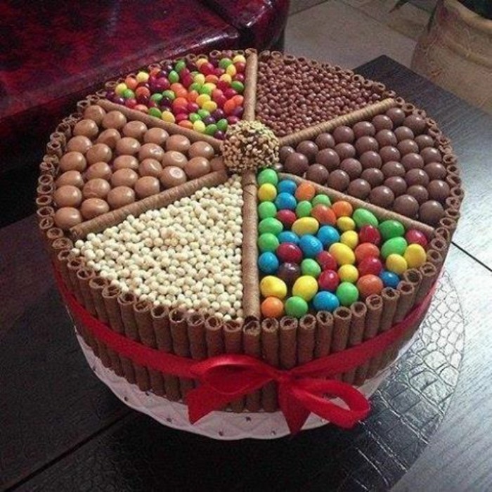עוגה-ל-18-יום הולדת עוגות יום הולדת שוקולד-פאי בצבע עוגה-ל-18 יום הולדת