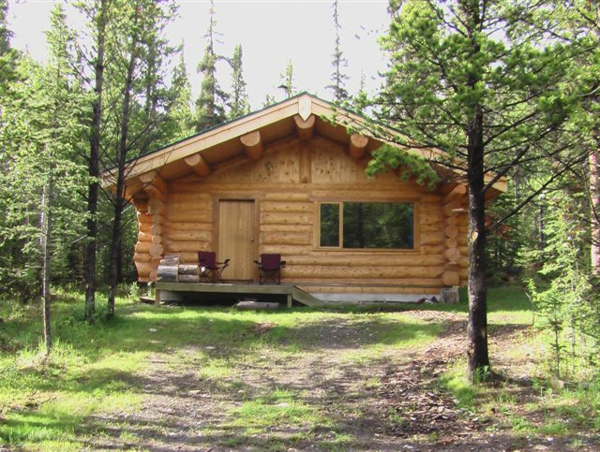 традиционна архитектура канадска дървена къща-в-гората
