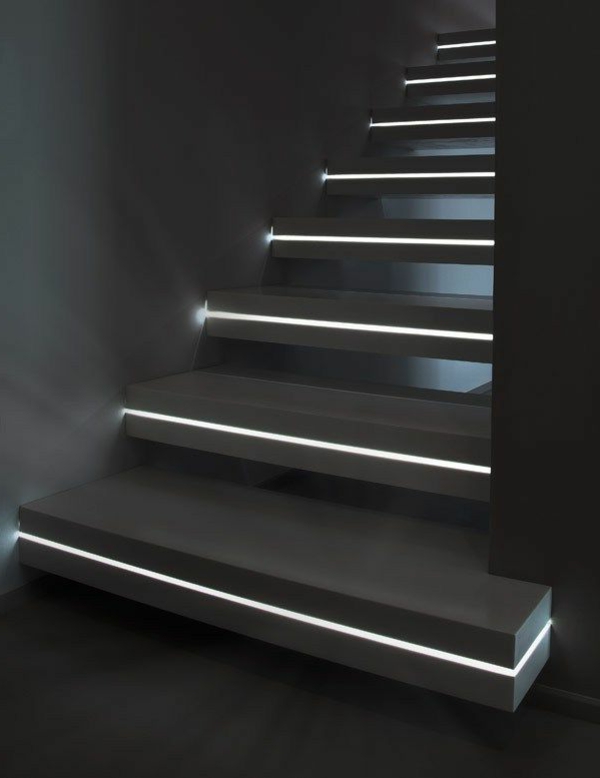 escalera de iluminación-negro-atractivo-diseño