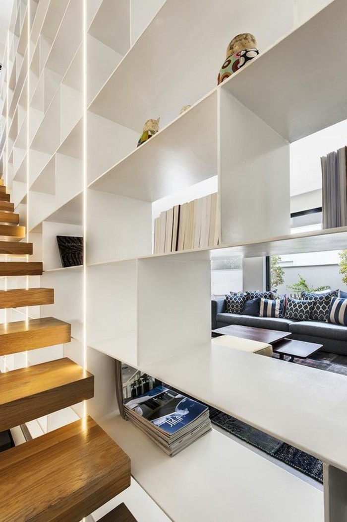 σκάλες-διαμέρισμα-διαμέρισμα-shelf-βιβλία στο ράφι του δωματίου διαιρέτες-ράφια-από-δωμάτιο διαιρέτες