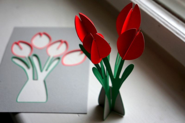 tulipana prtljati-crveno-lijep