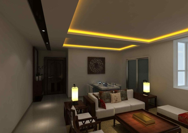 ultramodern-lighting-ideas-for-living-room-yellow led light