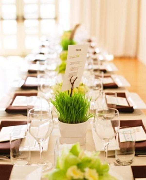 decoración de mesa ultramoderna para vasos de boda