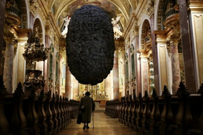 Уникален-барокова архитектура-йезуит църква в-Виена-Австрия