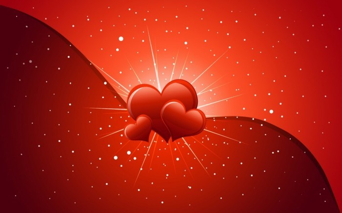 Валентин тапет красива илюстрация на червен фон