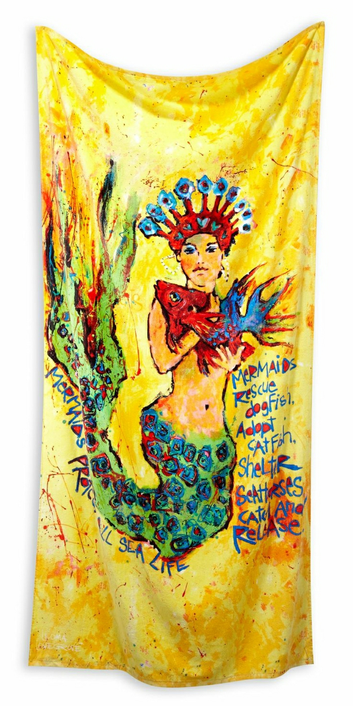 винтидж Плат Баден-плажни модели Mermaid
