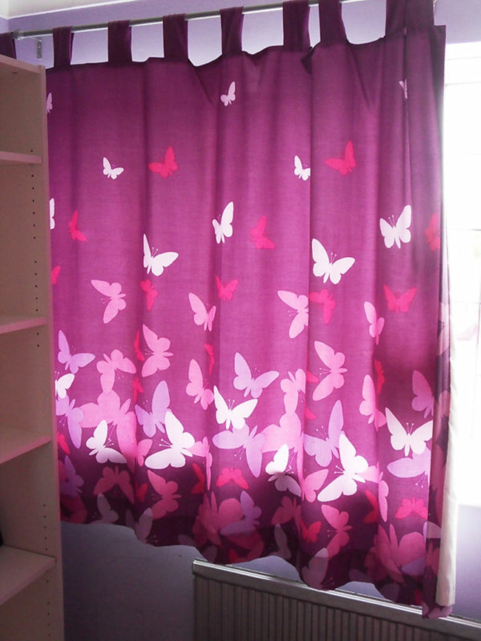 cortinas-para-dormitorio juvenil mariposas-motriz