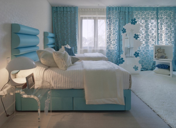 Κουρτίνες-ιδέες-για-κρεβατοκάμαρα-όμορφα-μπλε