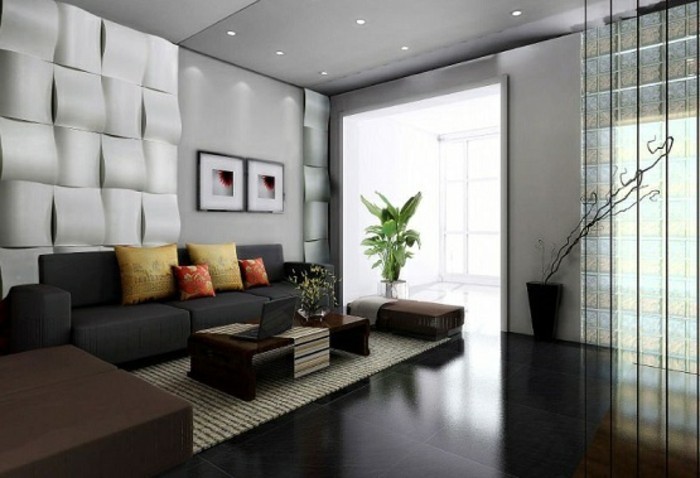 paredes-make-moderno-diseño-hermosa-sala de estar