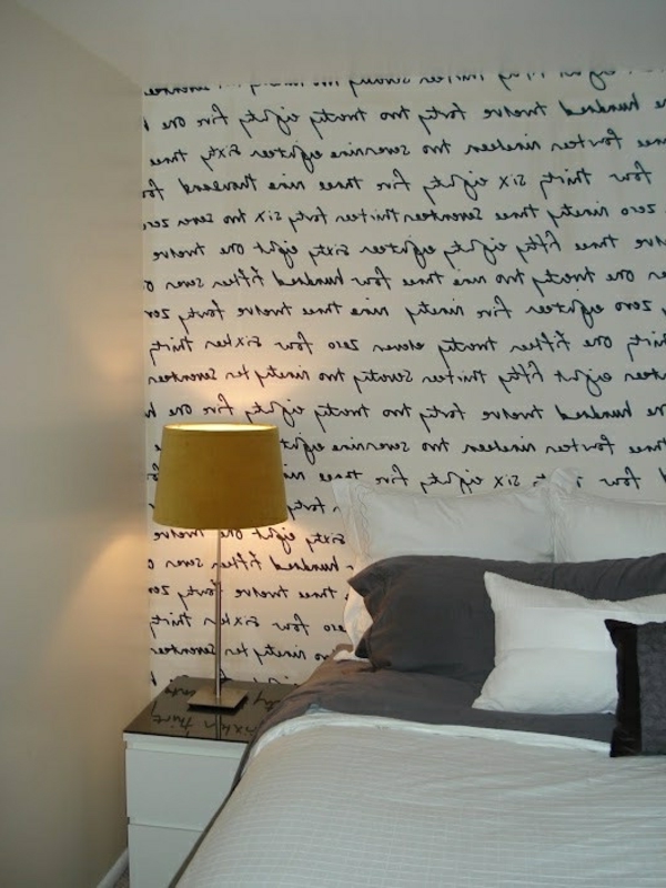 Origibelle falak festék ötleteket - felirat a hálószobában