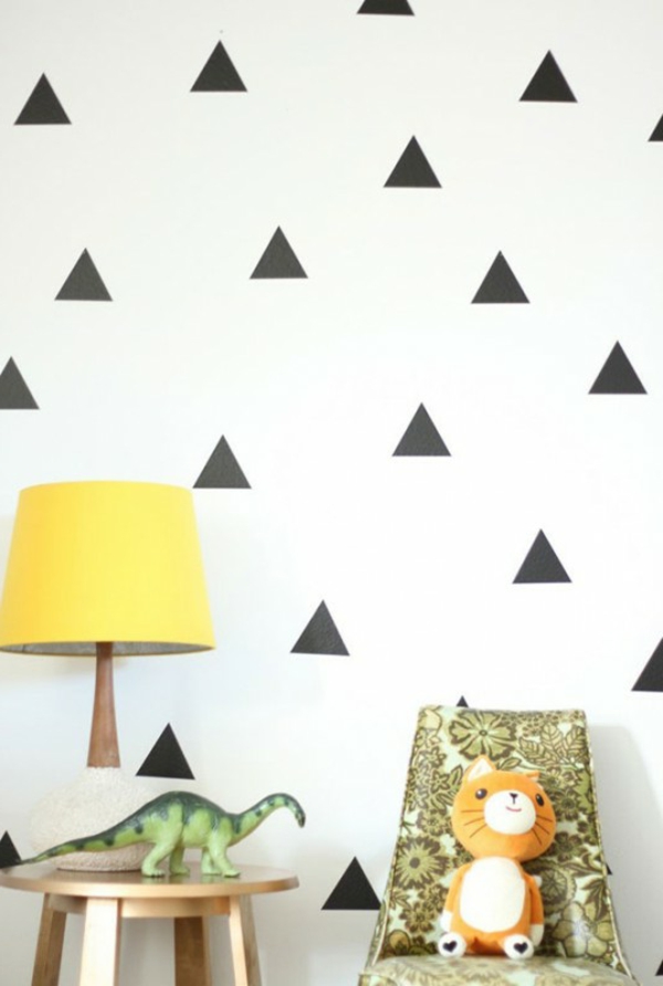 fal design fekete háromszögletű fehér fõ színnel