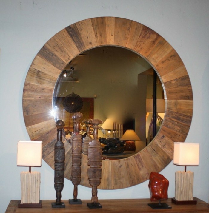 wanddekko مرآة-من-مختلف-الخشب حصة