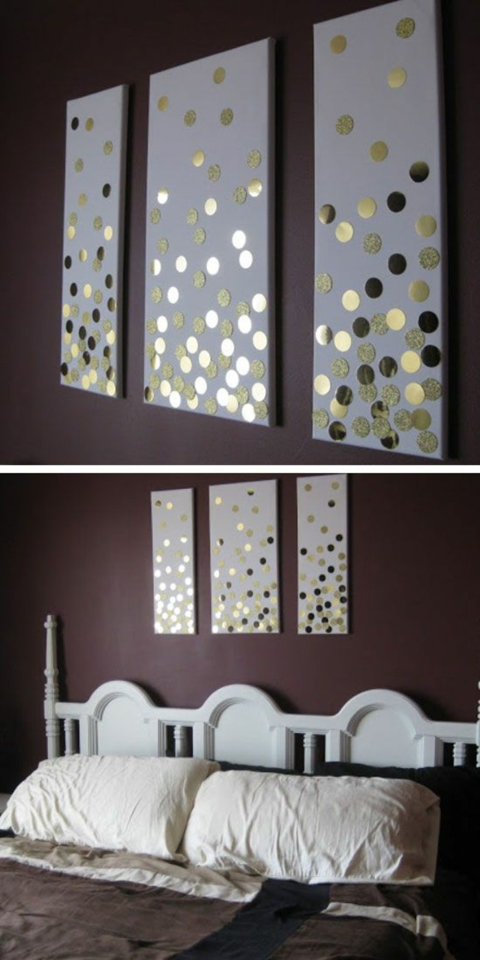 wanddeko сам-направи-Декорация на стени-идеи тапет украсяват с-златисто-stickers-