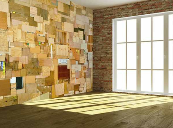 زخرفة الجدار-الخشب في الغرفة-دون-الأثاث-سوبري مثيرة للاهتمام