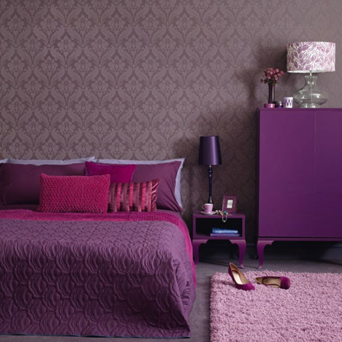falszín-bogyós gyönyörű hálószobás modern fal-szín design
