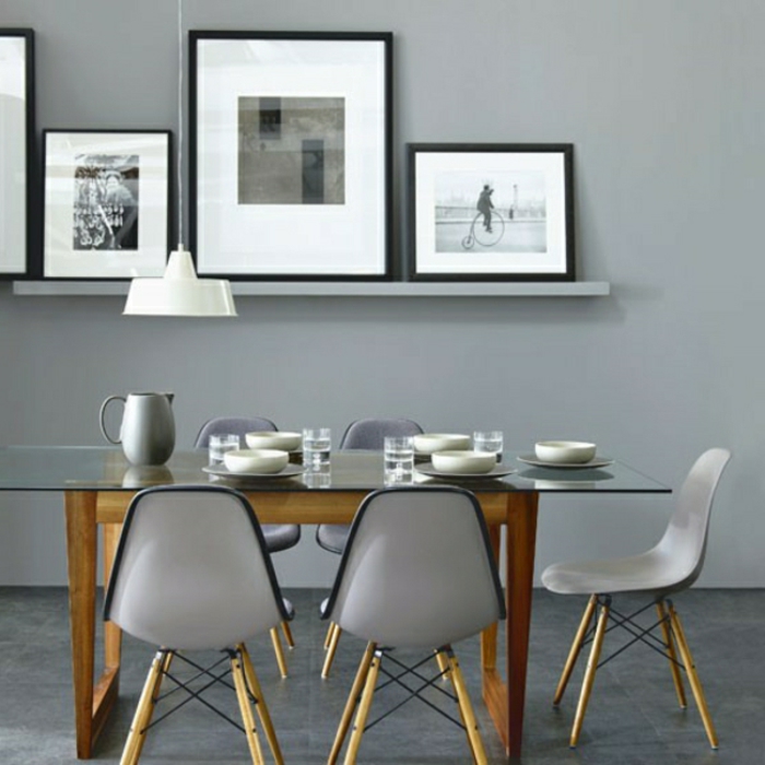 стена цвят-черен-за-трапезария-с-красиви столове