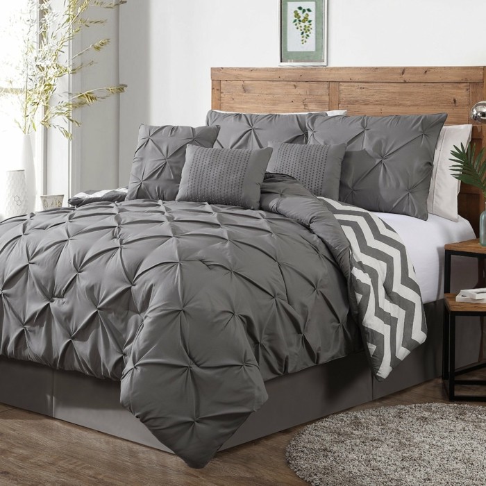 seinän väri ja harmaa-minimalistinen-malli makuuhuoneen