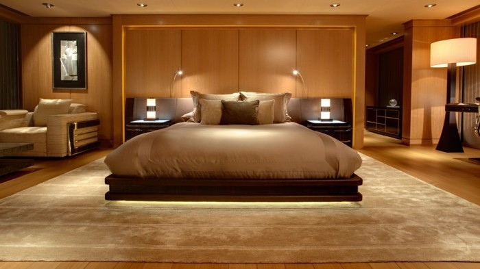 seinän väri-in-makuuhuoneen moderni suunnittelu-ruskea-suunnittelu
