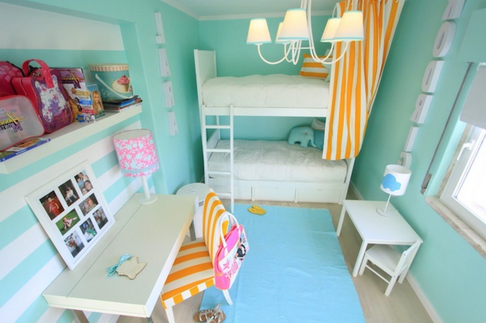 קיר חדר שינה בצבע טורקיז-צבע רהיטים-יפה-חי-קיר צבע