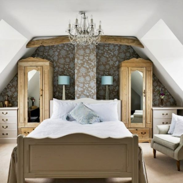 zidne boje taupe spavaća soba luster - ormarići s ogledalima