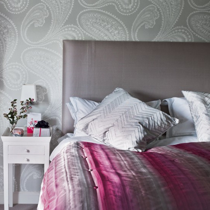 جدار لون أمثلة رائعة لغرفة النوم