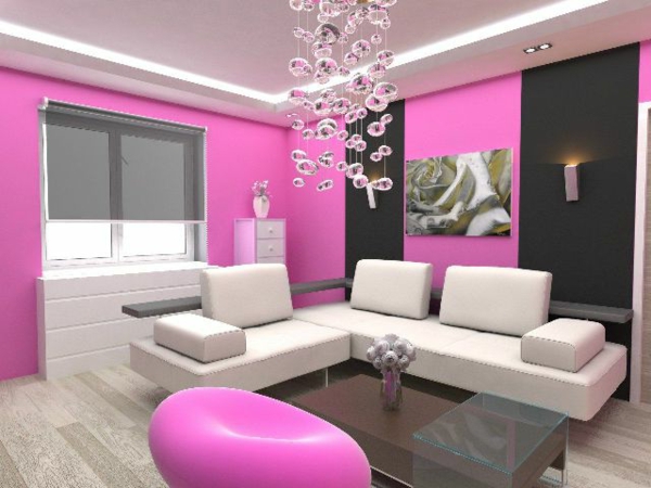 τοίχο χρώμα-συνδυασμός-Ροζ