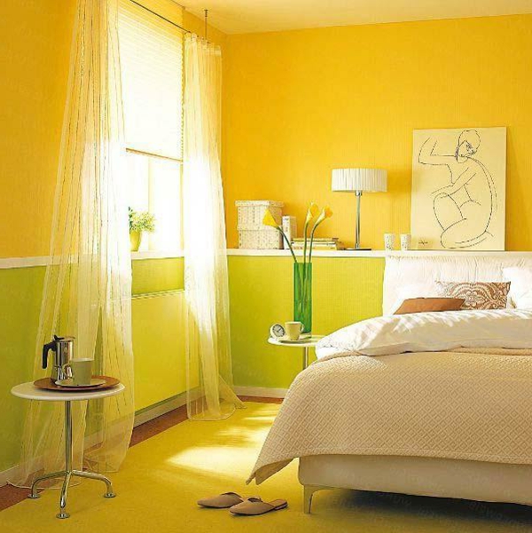 τοίχο χρώμα-συνδυασμός-κίτρινο