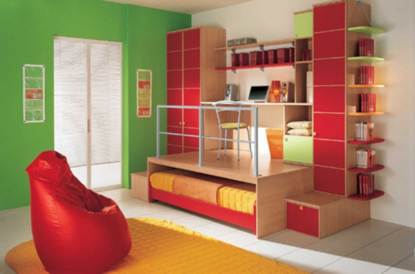 spavaće sobe, kombinacije boja, šareni dizajn