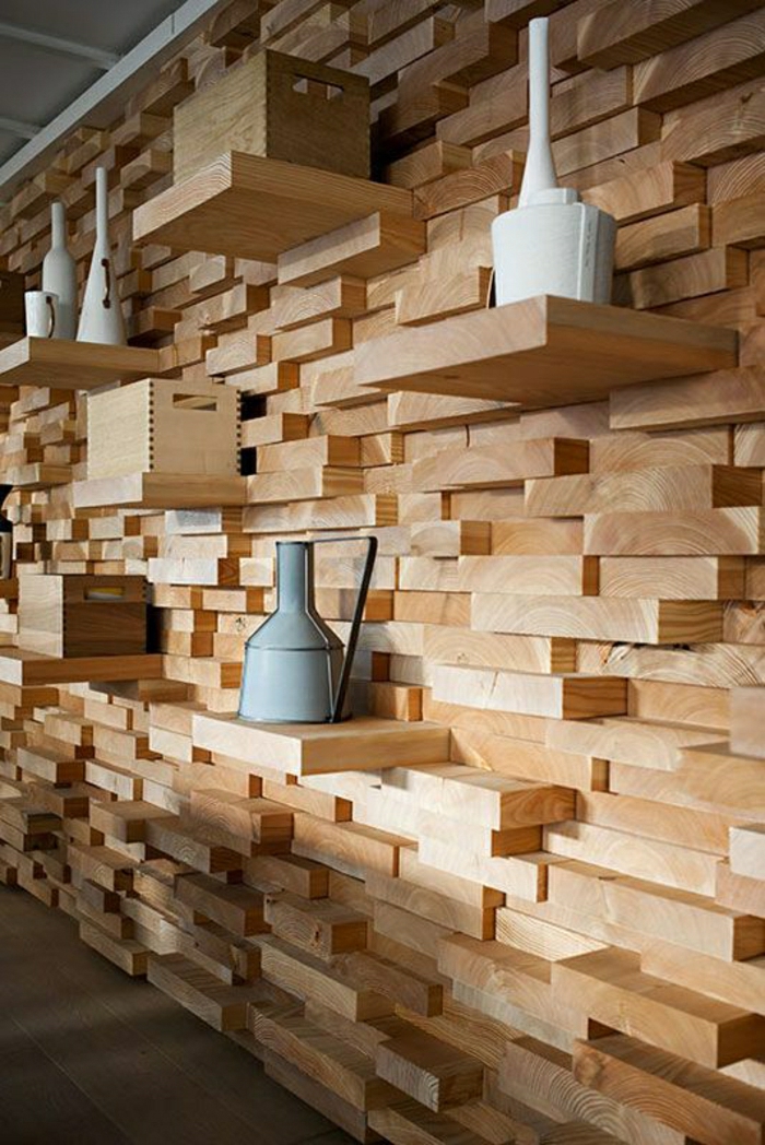 جدار تصميم الخشب الجميلة الجدران-غرفة معيشة wandgestaltung-