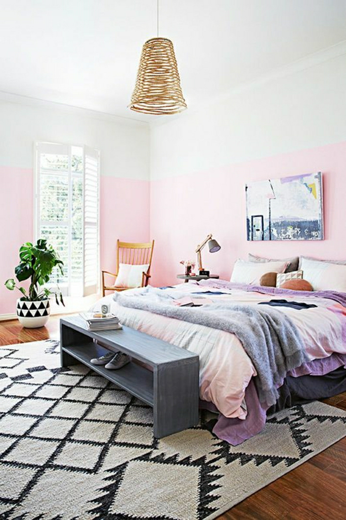 стенни дизайн спалня-пастелни цветови палитри стена оцветена стена дизайн с цвят стена дизайн-идеи