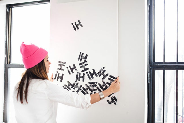 pared de diseño de bricolaje-hacer-interesante-acuerdo letras