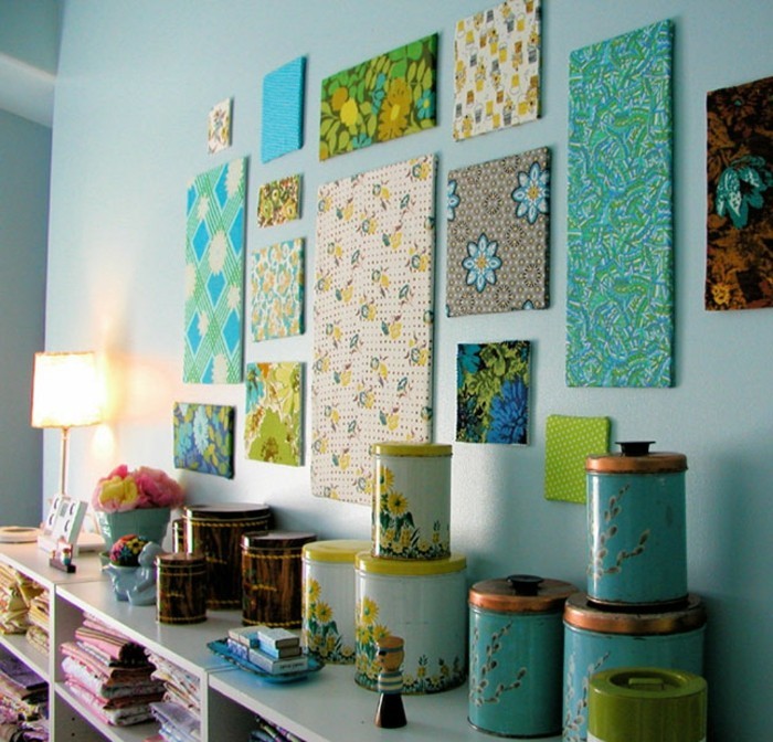 pared de diseño-hacer-usted mismo-muchas-decoraciones-an-der-azul-pared