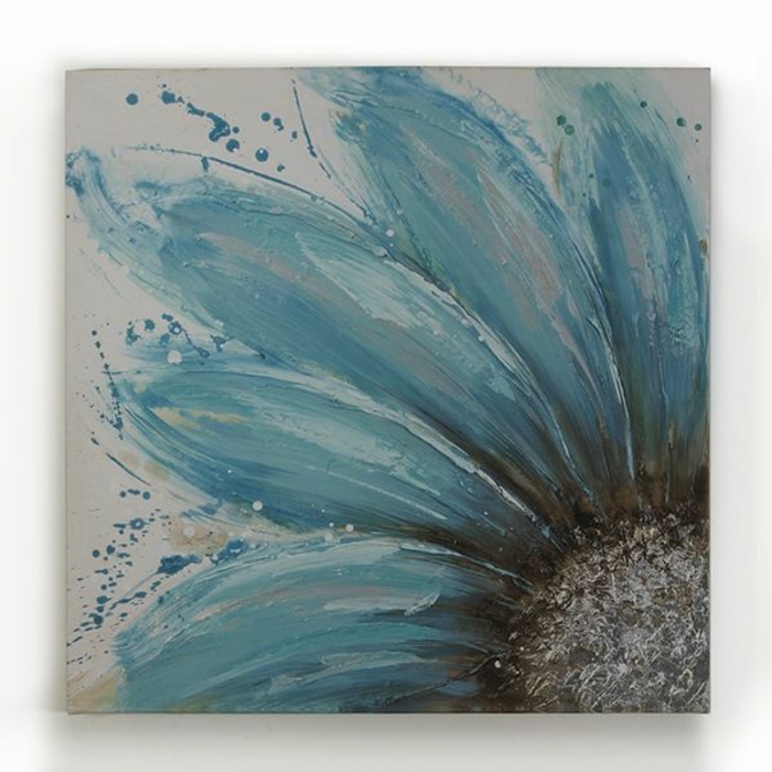 falkiképzéshez magad-make-szép-kékre festett díszítés virág